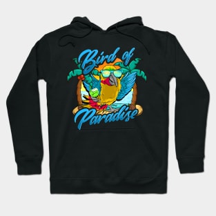 Bird Of Paradise Parrot Relaxing Beach Vacation Hoodie